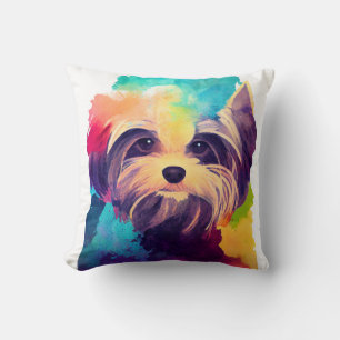 Coussin Yorkshire Terrier Chien Nature sauvage Couleurs d'