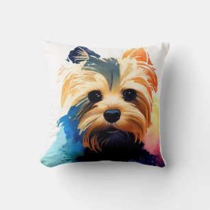 Coussin Yorkshire Terrier Chien Nature sauvage Couleurs d'