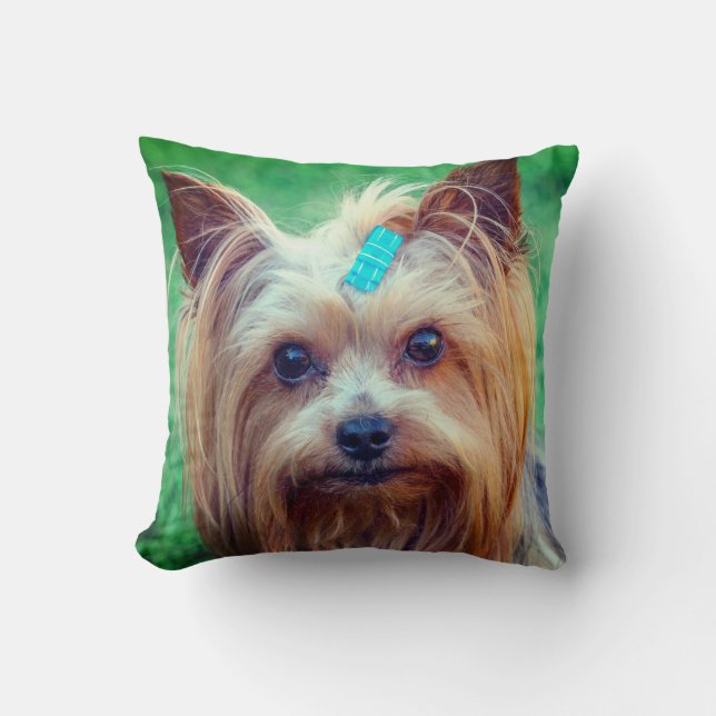 Coussin Yorkshire Terrier Yorkie race préférée (Recto)