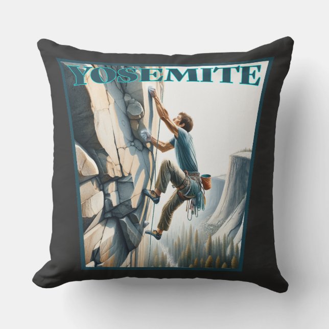 Coussin Yosemite California Rock Escalade (Recto)
