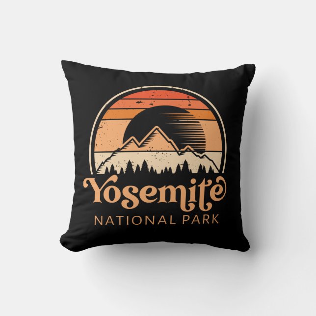 Coussin Yosemite National Park California Retro Vintage (Recto)