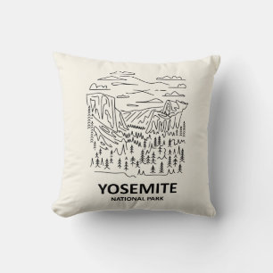 Coussin Yosemite National Park Line Art