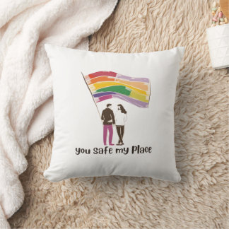 Coussin You Are My Safe Place – LGBTQ Pride Love Sticker