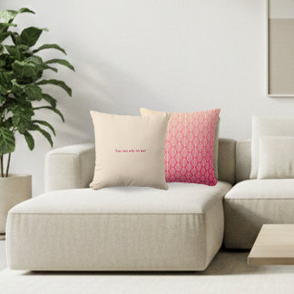 Coussin You Can Rely on Me Minimal Pattern & Quote Design