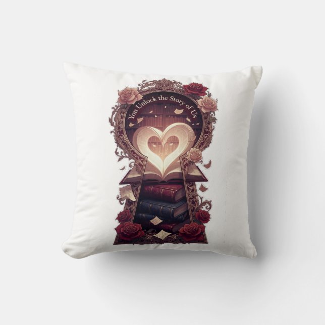 Coussin You Unlock the Story of Us Library Gifts T-Shirt (Recto)