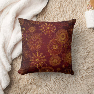 Coussin Yuletide Opulence : Threads dorés de Noël