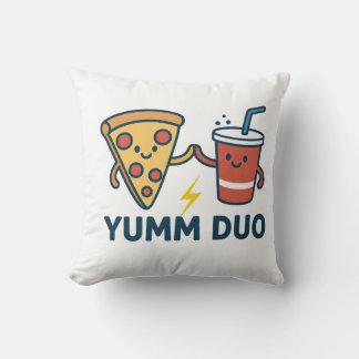 Coussin Yumm Duo Pizza et Soda Cute Cartoon
