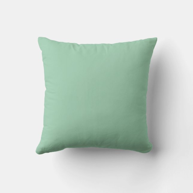 Coussin Yummy Mint vert couleur solide (Verso)
