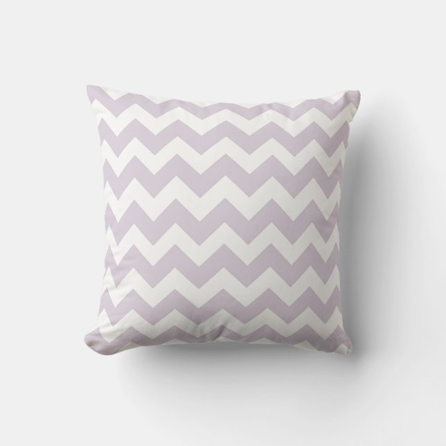 Coussin Zag de Chevron Zig rose et blanc de Palest (Recto)