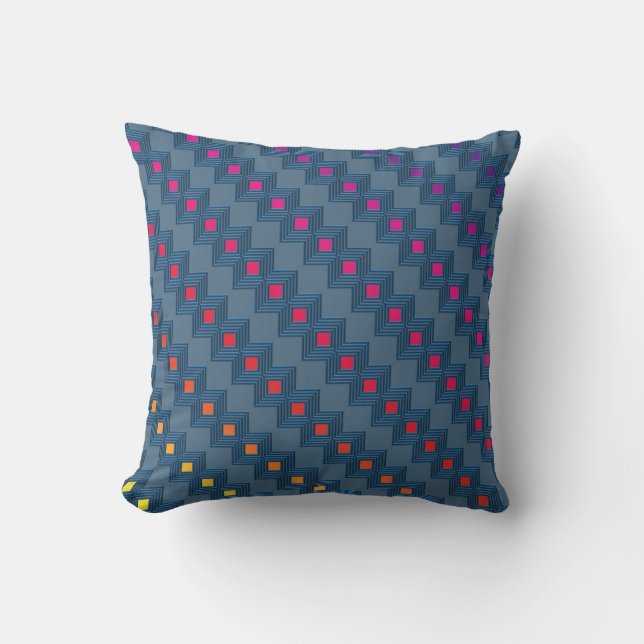 Coussin Zany carrés abstraits (Recto)