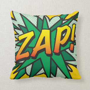 Coussin ZAP POP Amusement Bande Dessinée Rétro Art Pop