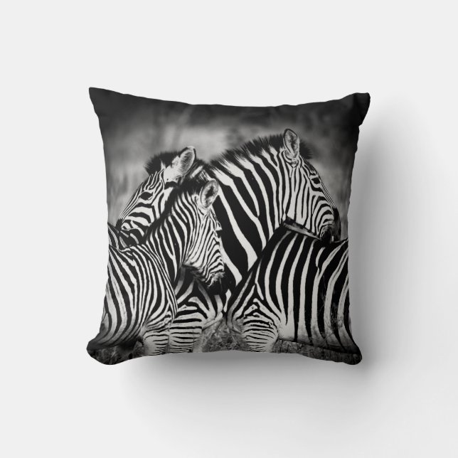 Coussin ZEBRA Famille Faune géniale (Recto)