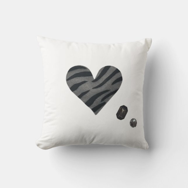 Coussin Zebra-heart (Recto)