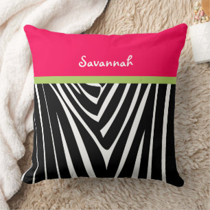 Coussin Zebra Melon Hot Pink Personnaliser élégant