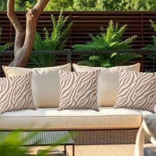 Coussin Zebra Print-Mocha Mousse