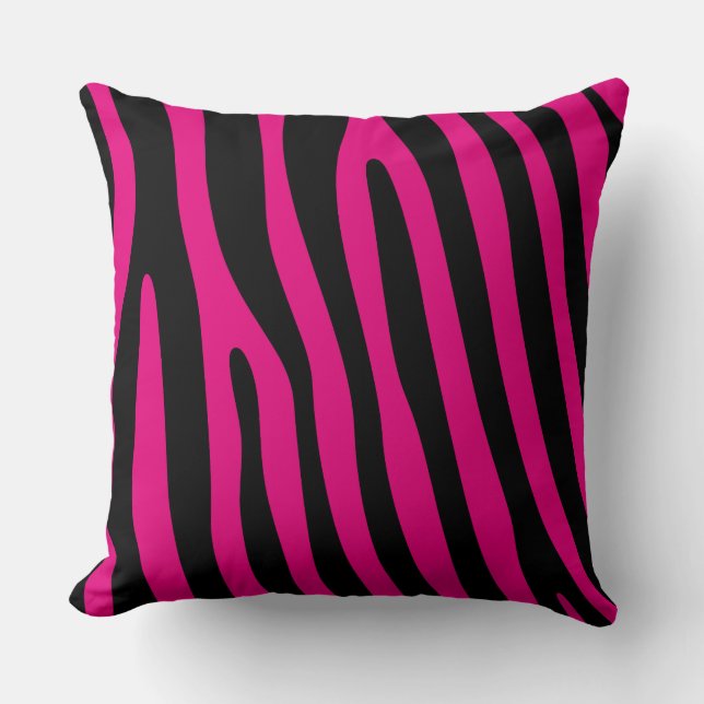 Coussin Zebra rayures motif + votre arrière - plan & idées (Recto)
