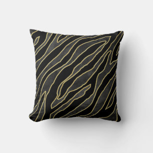 Coussin Zebra Stripes : Abstrait Monochrome Sans Seamless.