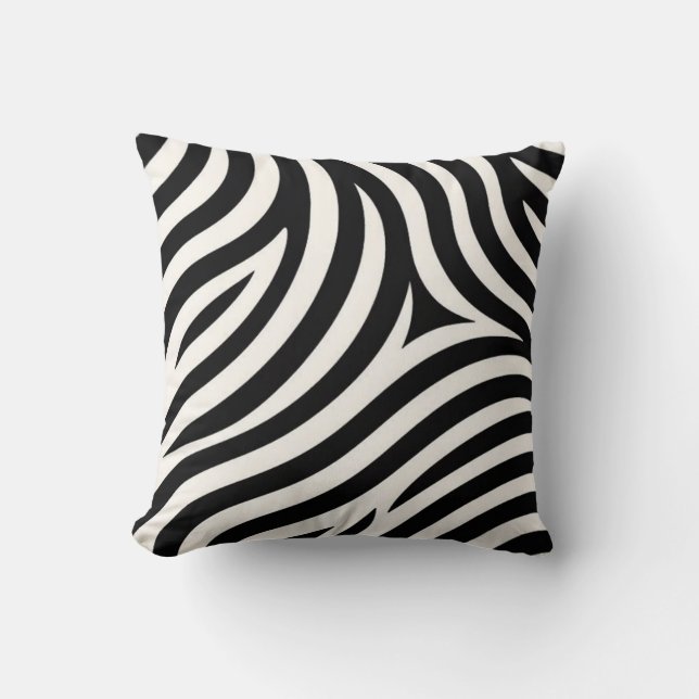 Coussin Zebra Stripes Impression moderne (Recto)