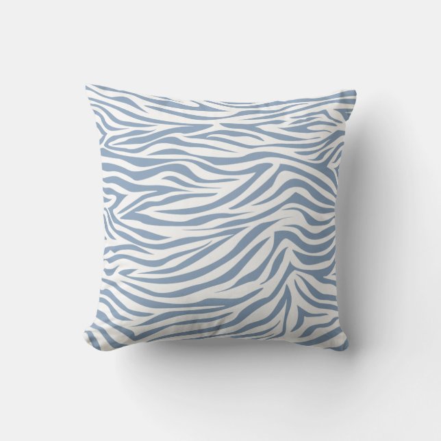 Coussin Zèbre bleu de safari de roche (Recto)