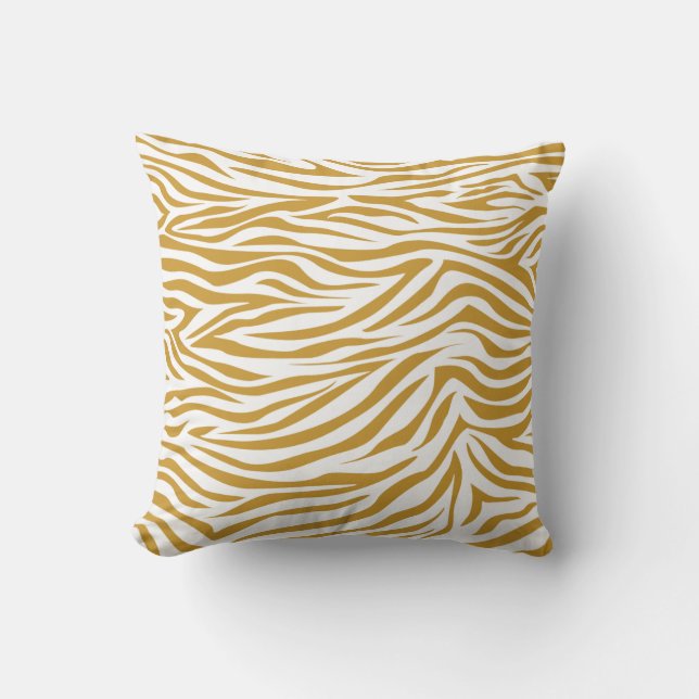 Coussin Zèbre Brown de safari du Soudan (Recto)