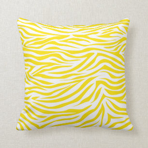 Coussin Zèbre jaune d'or de safari