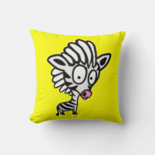 Coussin Zèbre mignon de bande dessinée