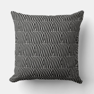 Coussin Zèbre noir et blanc