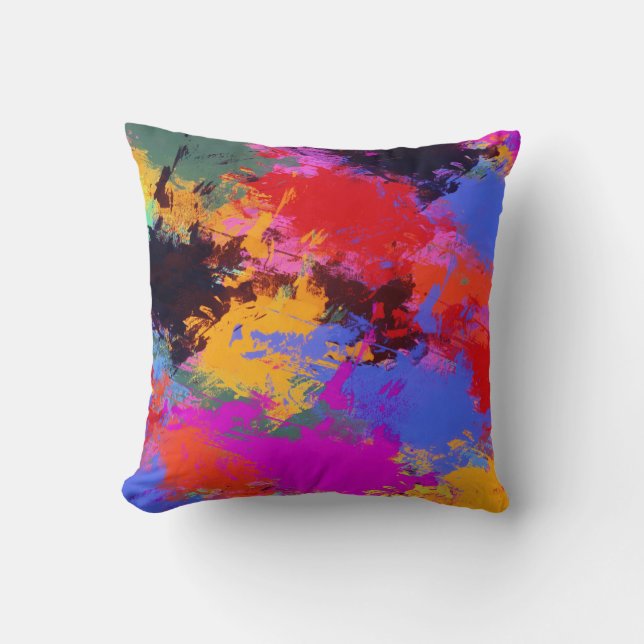 Coussin Zèbre peint (Recto)