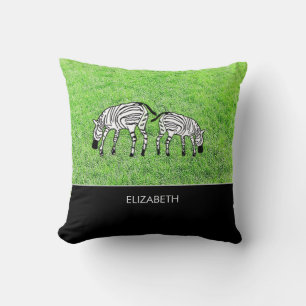 Coussin Zèbres kenyans heureux et mignons
