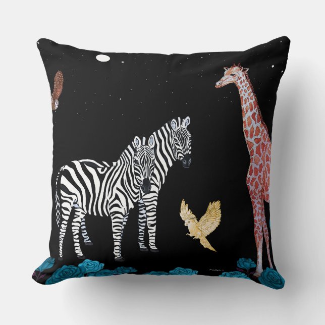 Coussin Zèbres uniques (Recto)