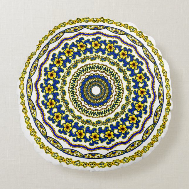 coussin zen, coussin pour méditation coussin rond (Devant)