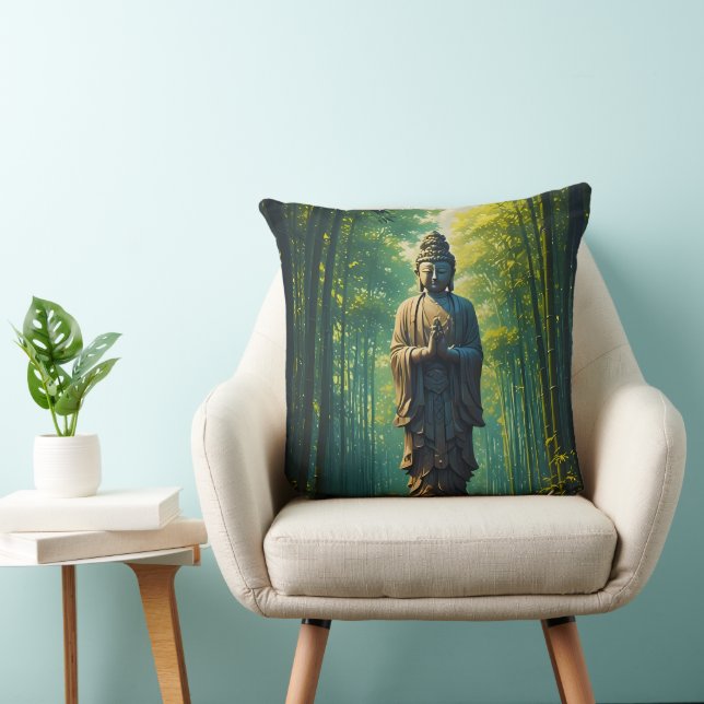 Coussin Zen dans la forêt de bambou (Chaise)