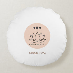 Coussin Zen Personnalisé Fleur de Lotus Minimalist