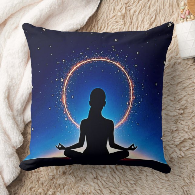 Coussin Zen Under Stars: Cosmic Meditation (Couverture)