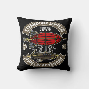 Coussin Zeppelin de Steampunk