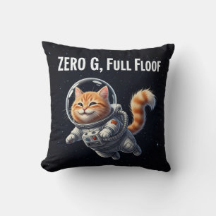 Coussin Zéro G, Tout en Fluff ! Adorable Chat de l'Espace