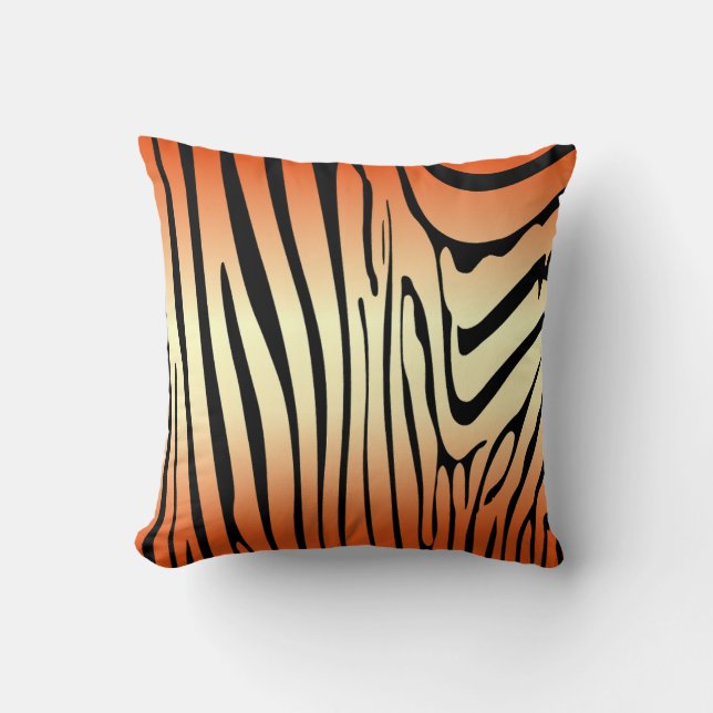 Coussin Zesty Zebra Orange (Recto)