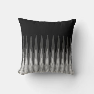 Coussin Zig Zag noir blanc gris Motif