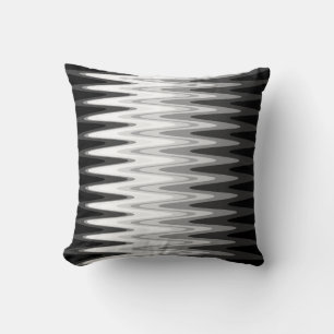 Coussin Zig Zag noir blanc gris Motif