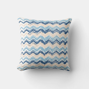 Coussin Zigzag de griffonnage de bord de la mer