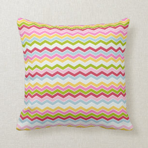 Coussin Zigzag multicolore de chevron