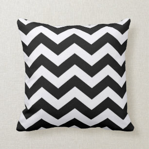 Coussin Zigzag noir et blanc classique