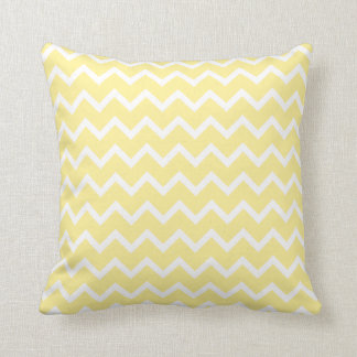 Coussin Zigzags jaune-clair et blancs