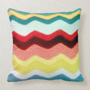 Coussin Zigzags multicolores