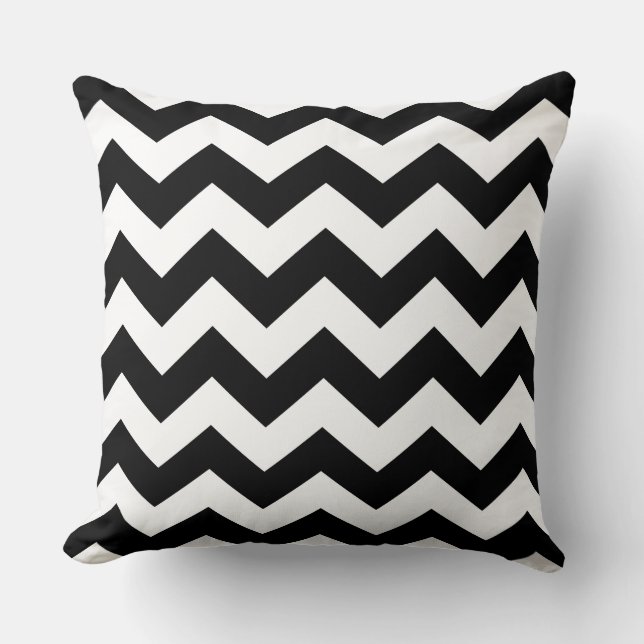 Coussin - Zigzags Noir & Blanc (Recto)