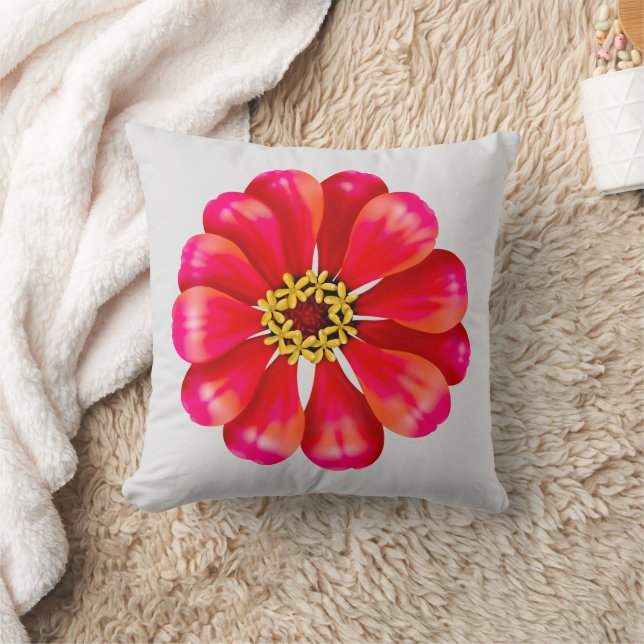 Coussin Zinnia rose (Couverture)