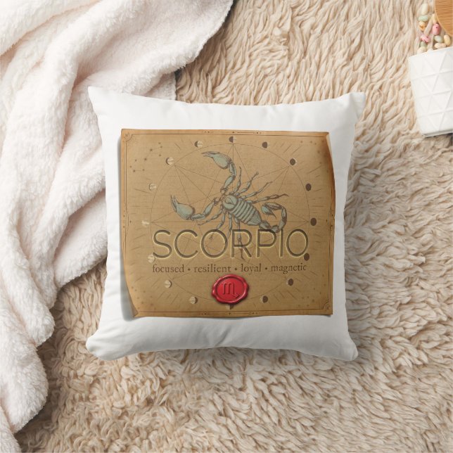 Coussin Zodiac - Scorpio - Throw Pillow (Couverture)