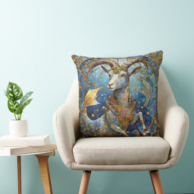 Coussin Zodiaque - Capricorne la Chèvre de mer (Chaise)