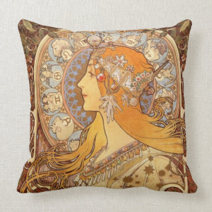 Coussin Zodiaque par Alphonse Mucha