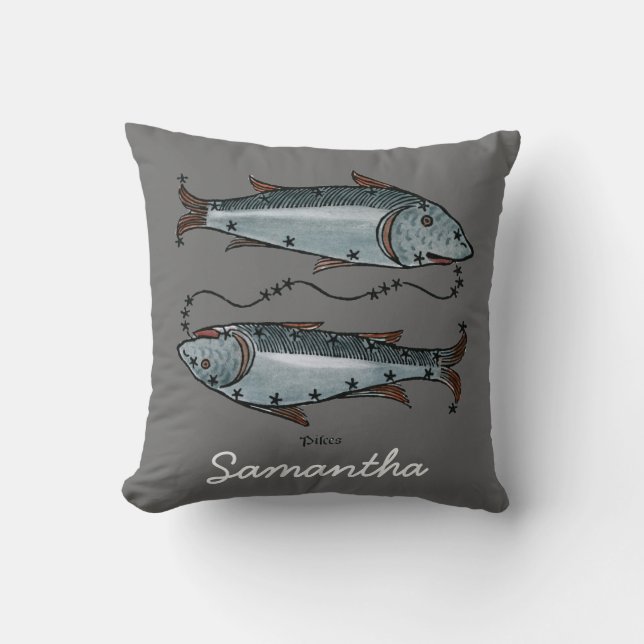 Coussin Zodiaque : Poissons en couleurs (Recto)